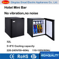 32L 110v 220v no noise hotel mini bar cabinet refrigerator